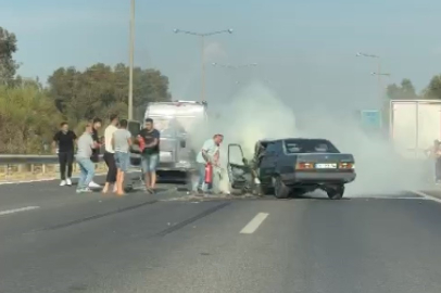 Aydın-İzmir Otoyolu'nda trafik kazası: 1 ölü, 2 yaralı