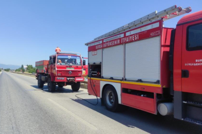 Bursa'da araçtan atılan sigara izmariti yangın çıkardı