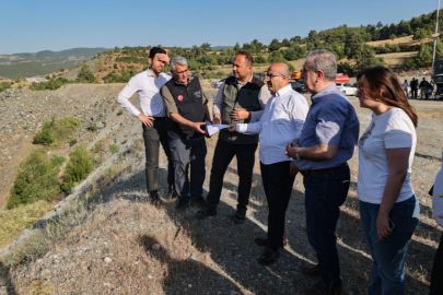 Vali Demirtaş, yangın bölgesinde incelemelerde bulundu