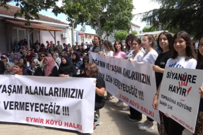 Bursa'da köylülerden altın madenine karşı pankartlı, sloganlı eylem