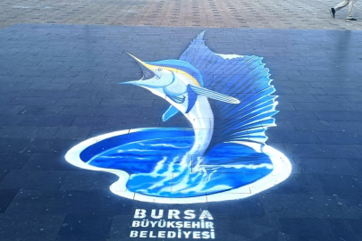 Bursa sokaklarında 3 boyutlu sanat