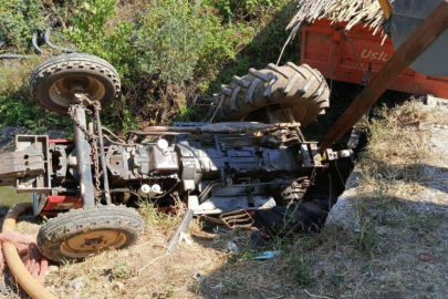 Bursa'da traktör su kanalına devrildi: 1 ölü