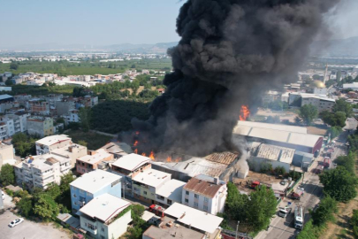 Bursa'daki yangının boyutu dron ile görüntülendi