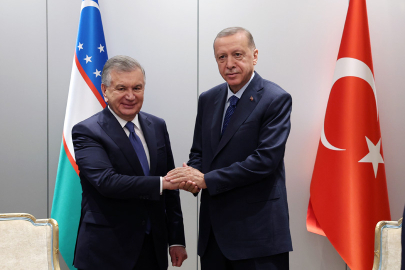 Cumhurbaşkanı Erdoğan, Cumhurbaşkanı Mirziyoyev ile görüştü