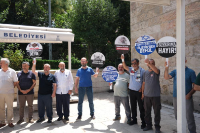 Bursa'da İsrail'e protesto