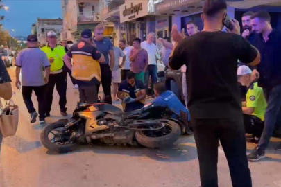 Bursa'da motosikletin çarptığı yaya metrelerce savruldu