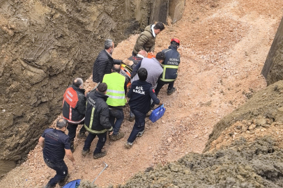 Bursa'da işçiyi kurtarmak için itfaiye erleri zamanla yarıştı