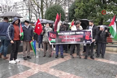 Bursa'da sağlık çalışanları Filistin'e destek için yürüdü