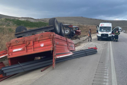 Parçalanan traktörden sağ kurtuldu